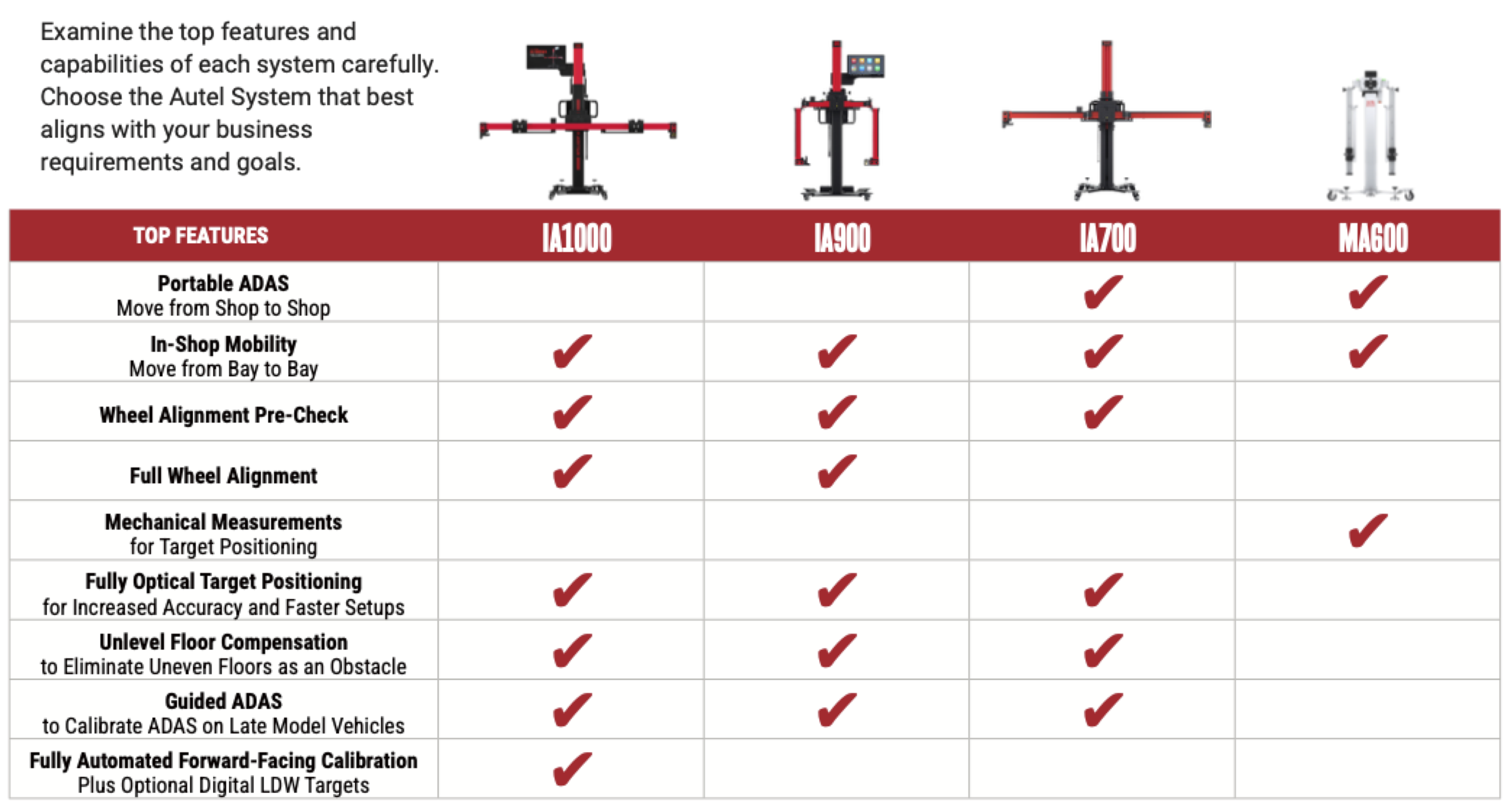 Autel Frame Checks
